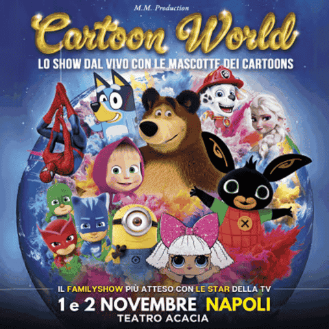 Cartoon World al Teatro Acacia di Napoli Cartoon World al Teatro Acacia di Napoli